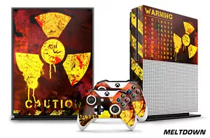Designer Skin für Xbox One S 1S Gaming Konsole + 2 Controller Aufkleber Mltdwn - Bild 1 von 1