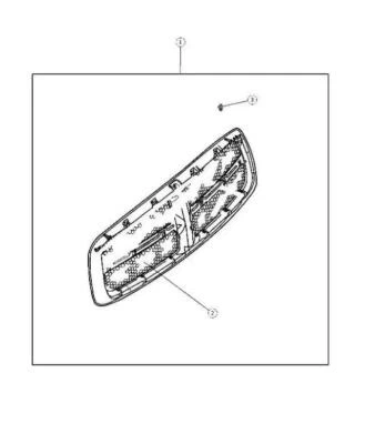 Rejilla de panel delantera derecha genuina Mopar 2003-2005 Dodge Ram 3500 5073296AB Foto 1 de 2