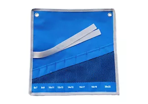Canvas Roll Pouch Tool Storage f Offset Double Ring & Open Spanner Similar Tools - Picture 1 of 4