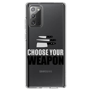 Clear Case for Galaxy Note Choose Your Weapon Chef Knives - Picture 1 of 7