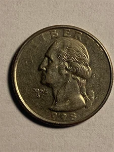 1998 P Washington Quarter with missing number (1) in date and Missing Letters - Picture 1 of 11