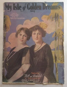 My Isle Of Golden Dreams 1919 Walter Blaufuss Gua Kahn SheetNoteMusic - Picture 1 of 12
