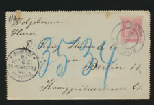 10 Heller Ganzsachen-Kartenbrief 1901 aus Liboch nach Berlin  (Z25)