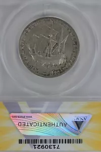 1920 .50 ANACS AU 55 PILGRIM Classic Silver Commemorative - Picture 1 of 2
