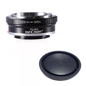 K&F Adapter with lens cap for Canon FD Lens to Sony E Camera NEX a7R2 A7M3 A7S - Picture 1 of 12