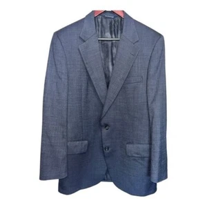 Burberry Vintage Blue Two-Button Wool Blazer Jacket Mens Size Estimate XL - Picture 1 of 16