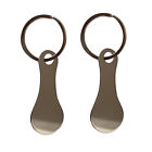 2 Packs Of Metal Aluminum Alloy Key Ring Shopping Dated Christmas Ornament