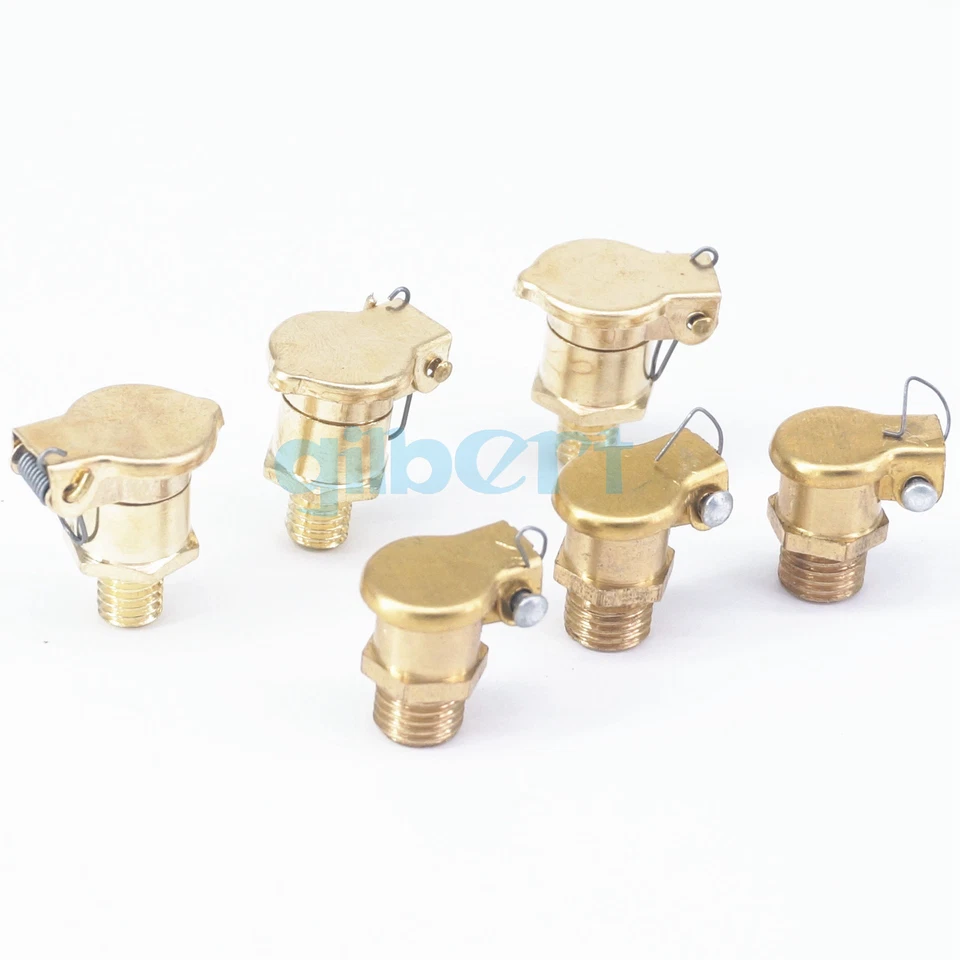 (20) M6/M8/M10/M12 Metric Brass Grease Oil Cup Oiler Spring Cap Hit Miss Engine