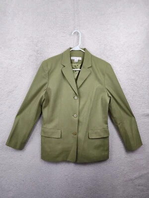 Женский костюм Josephine Chaus 8 из зеленой шерстяной смеси однобортный классический крой блейзер - Изображение 1 из 4