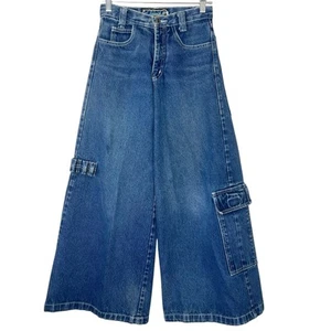 Pantalones de mezclilla cargo de pierna ancha Skater Rave Skater GAT de colección de los 90 raros - Imagen 1 de 13