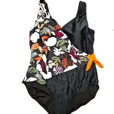 Badeanzug Sheego Joe Browns Bademode schwarz gemustert 432 (323) Übergröße - Bild 1 von 3