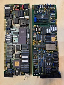 Placa de circuito militar vintage de doble cara con chips IC dorados y chips Intel de colección - Imagen 1 de 10