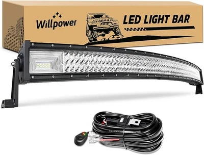 Willpower Curved LED Light Bar 52 inch 675W Spot Flood Combo Triple Row Led Off  - Image 1 of 4