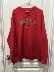 VTG Tampa Bay Buccaneers Sweatshirt Men’s 2XL Football NFL Red Crewneck - Picture 1 of 8