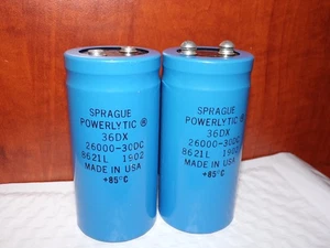Sprague Powerlytic 36dx 26000-30DC Capacitors - Picture 1 of 3