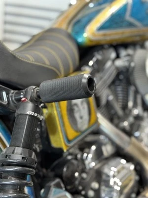 Harley Davidson Upper Dyna 2006-2017 Diamond Knurled Shock Delrin Slider Stunt Foto 1 de 3