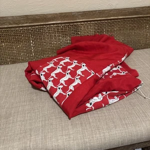 Tessuto Rosso Cani Dalmati Cucito Artigianato - Foto 1 di 4