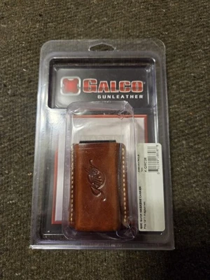 Galco 棕色皮革单弹匣托架 1911,Sig P220,更多,加盖金伯 — 第 1/3 张图片