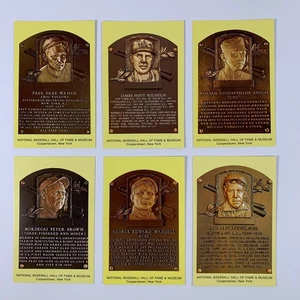 Lot 6 Baseball Hall of Fame Player Postcards Paul Waner Hoyt Wilhelm Brown 90s - Picture 1 of 16