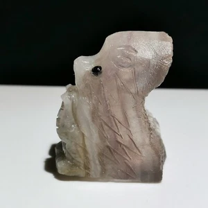 Quarzo fluorite naturale. Esemplari minerali. La guarigione del riccio intagliato a mano, M - Foto 1 di 8