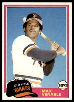 1981 TOPPS BASEBALL #484 MAX VENABLE - Image 1 of 2