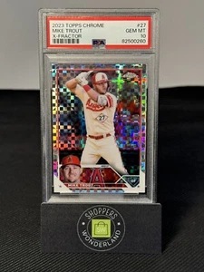 2023 Topps Chrome Mike Trout X-Fractor #27 Angels PSA 10 GEM MT - Picture 1 of 2
