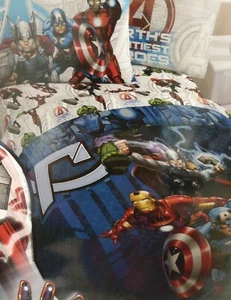 Marvel Avengers Assemble Twin Microfiber Comforter NIP - Picture 1 of 7