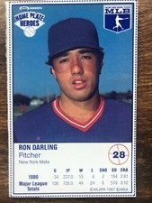1987 Kraft Home Plate Heroes Baseball Card #28 Ron Darling New York Mets NM