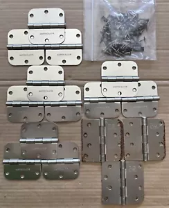 Mastercraft Door Hinges Removable Pin Oil Silver Nickel Finish 4" Anti- Squeak - Picture 1 of 5