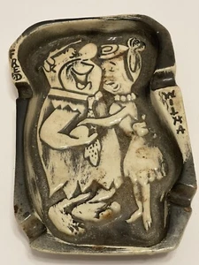 Vintage 1961 Hanna Barber Ash Tray Fred Flintstone And Wilma - Picture 1 of 5