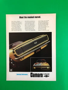 1967 CHEVY CAMARO 350 SS ORIGINAL VINTAGE PRINT AD ADVERTISEMENT PRINTED 67 - Picture 1 of 1
