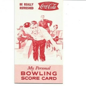 VINTAGE BOWLING SCORE CARD COCA-COLA LATE 1950s - 1960s 8 PIECES NOS MINT - Picture 1 of 3