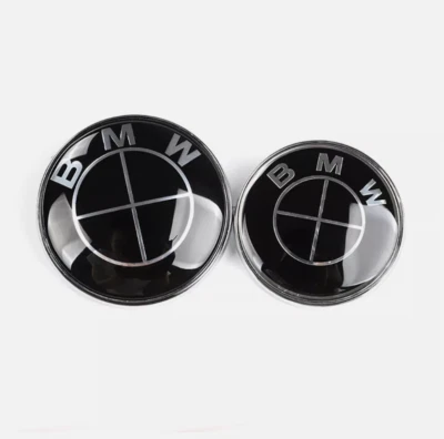 82mm 74mm Vorne+Hinten Für BMW Emblem Motorhaube Heckklappe Kofferraum Abzeichen - Bild 1 von 3
