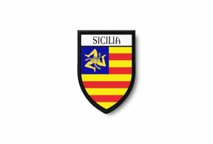 Patch Embroidered Badge Printed Flag Sicily Independent Sicilian - Picture 1 of 1