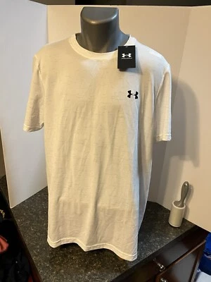 Camiseta Under Armour Para Hombre Ajustada Blanca Negra Cuadros - Nylon Poliéster XL - NUEVA CON ETIQUETAS Foto 1 de 4