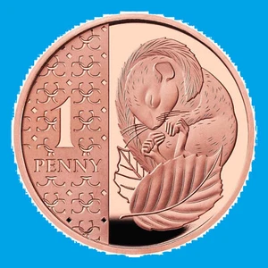 1p Coin. KING CHARLES DORMOUSE 1 pence COIN 2023 BUNC. With Privy Mark. - Picture 1 of 3