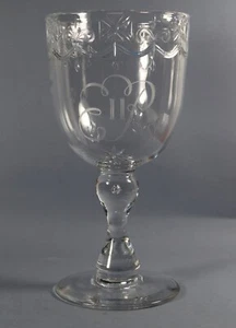 Laurence Whistler for Edinburgh Crystal, 1952 Coronation Goblet Queen Elizabeth - Picture 1 of 24