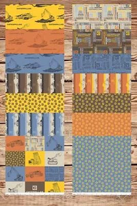 10 Half Yards - Assorted Vintage Caterpillar Equipment Half Yard Bundle - Picture 1 of 2