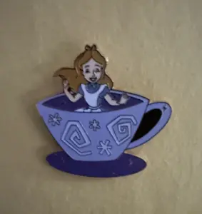 Disney Pin  WDW Alice Teacup Mad Tea Party 50th Anniversary Mystery LR Sold Out - Picture 1 of 5