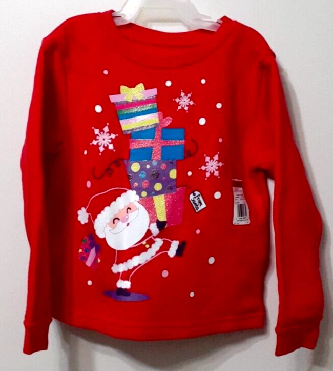 Garanimals Santa Christmas Girls Sweatshirt 3T - Image 1 of 1