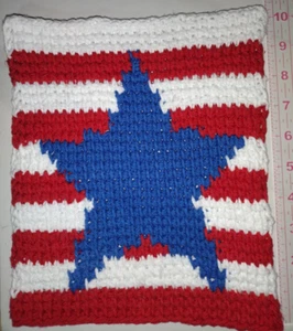 HANDMADE HOTPAD LONE STAR PATRIOTIC COTTON RED WHITE BLUE - NEW! - Picture 1 of 2