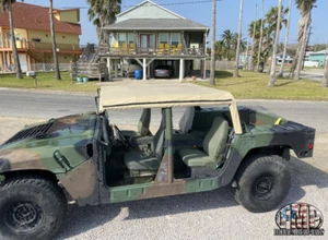 TAN CONVERTIBLE CANVAS SOFT TOP MILITARY HUMVEE M998 REMOVE / INSTALL IN MINUTES - Picture 1 of 3