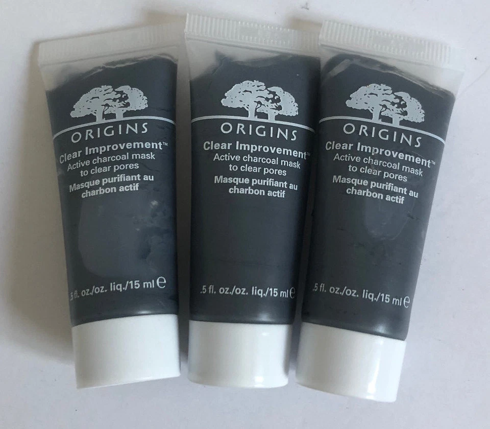 NUEVO❤3 PIEZAS❤Orígenes❤Mejora clara❤Máscara de carbón activa poros transparentes❤3x0,5 = 1,5 oz Foto 1 de 1