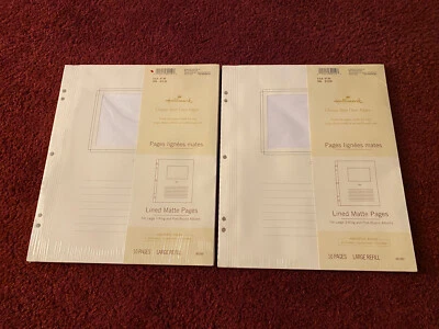 2 Packs Hallmark AR1480 Refills, Lined Matte Photo Journaling Pages Large Albums Foto 1 de 2