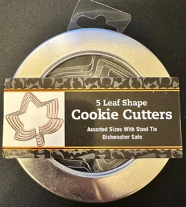 5 Piece Leaves Leaf Metal Cookie Cutter Set Fall Maple All Sizes Autumn NEW - Picture 1 of 3
