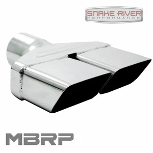 MBRP 2.5" Inlet 8.25" X 2.5" Dual Square Outlet 8.25" Length Exhaust Tip T5118 - Picture 1 of 5