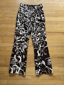 Pantalones de mezclilla vintage de los años 70 con estampado de Woodstock Baron Wolman Bell RARO ver fotos - Imagen 1 de 20