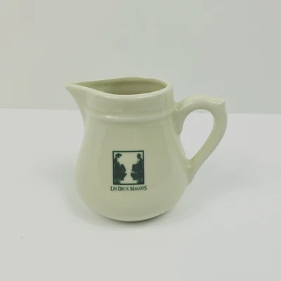 Apilco Porcelaine a Feu Les Deux Magots Porcelain Creamer Pitcher Paris France - Image 1 of 4