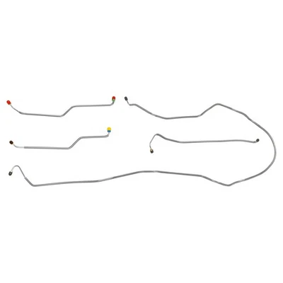 Kit de línea de freno de disco eléctrico delantero Chevrolet Corvette 1974-82 acero inoxidable 4 piezas Foto 1 de 4