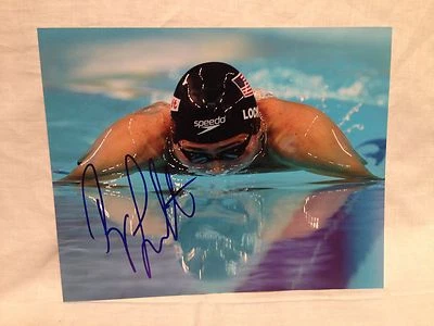 FOTO AUTOGRAFADA 8x10 assinada por Ryan Lochte olimpíadas de natação eua eua PROVA* **UAU** 8 - Imagem 1 de 3